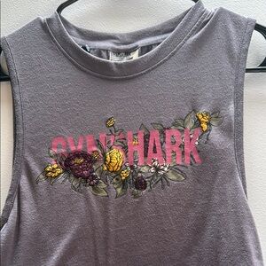 Gymshark Purple Tank with Floral Accents